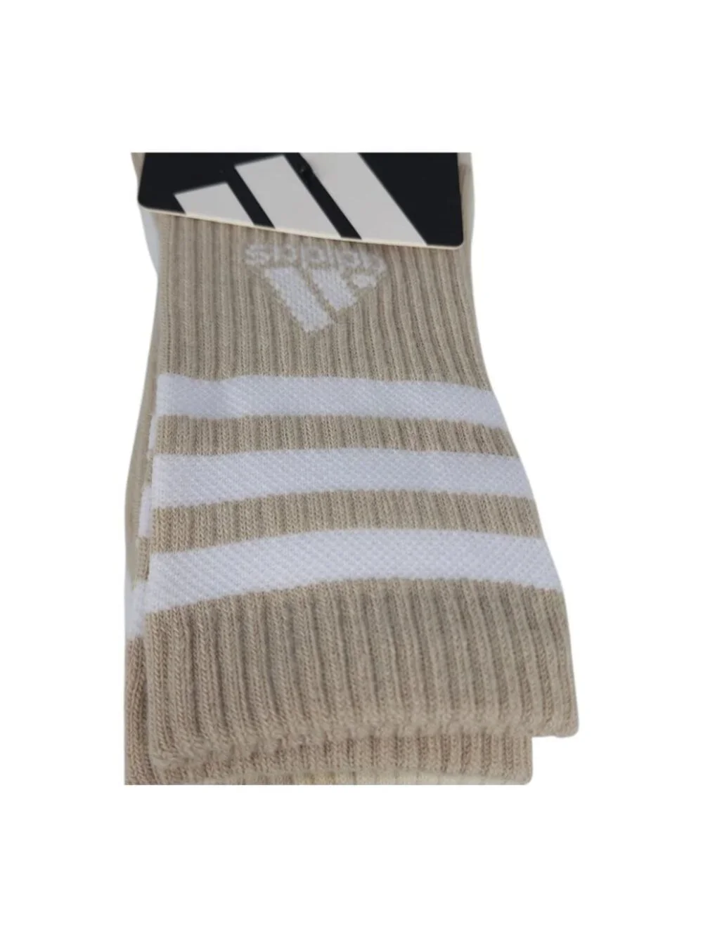 Adidas Womens ClimaCool Crew Socks 3 Pack Beige White Shoe Cushioned Breathable